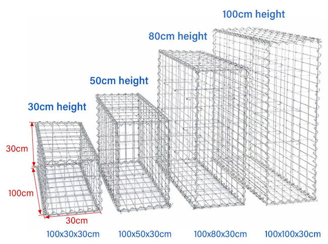 Гальванизированная сетка Galfan 50×50mm сваренная Gabion для конструировать подпорную стенку загородки 0