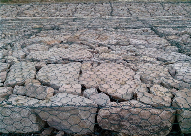 Гальванизированный Al Zn Galfan покрыл шестиугольную ячеистую сеть Gabion 100x100x100mm 2