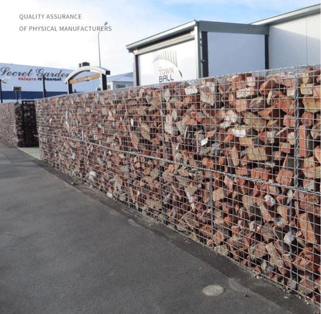 PVC покрыл корзины Galfan Gabion корозии стен утеса проволочной изгороди анти- 2