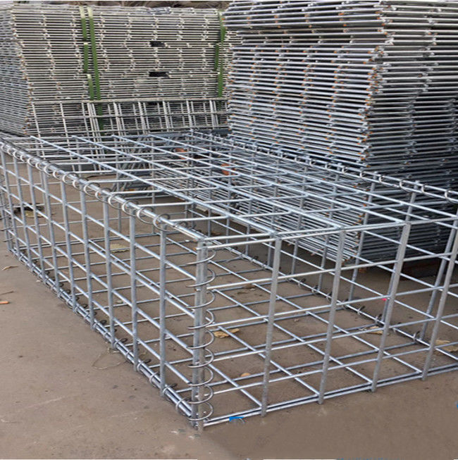 Клетка металла загородки каменной стены ISO 9001 Gabion Dia HBGB 6mm заполненная с утесами 0