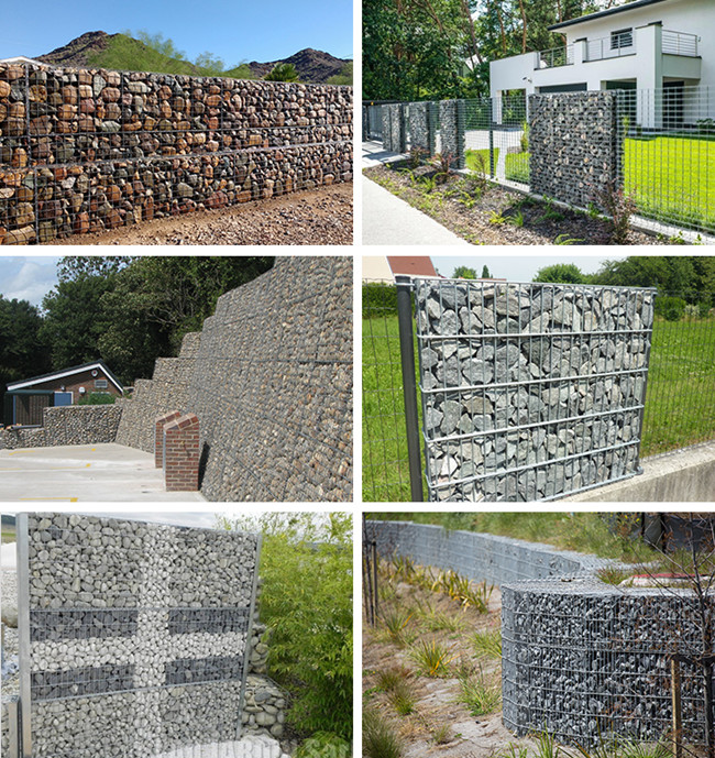 длина 4.0x1.0x0.5M 3m сварила сетку Gabion выпушка сада стены 5 Mm Dia 1