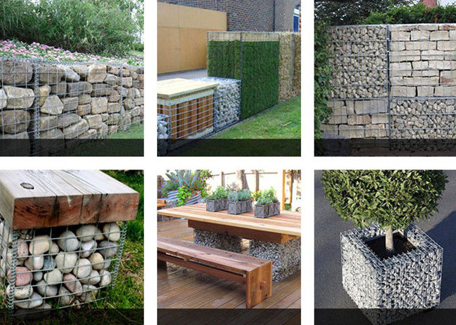 Выпушка сада квадрата сетки Gabion железной проволоки 195 80 x 80mm сваренная 1