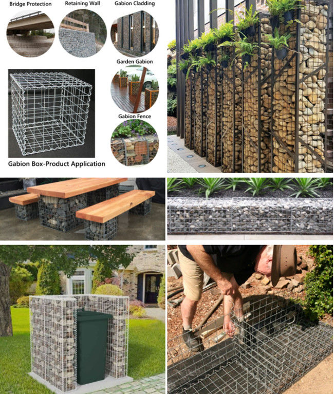 CE 100x50mm сварил стену сада Gabion провода коробки 8mm Gabion одиночную 1