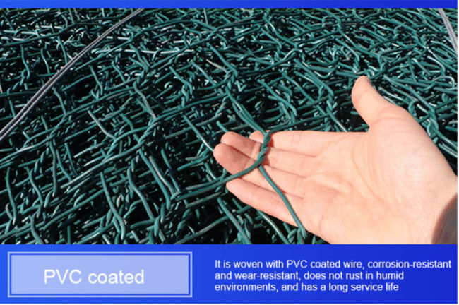 Сплетенный PVC 3.2mm покрыл шестиугольный ISO 9001 корзин сетки Gabion 1