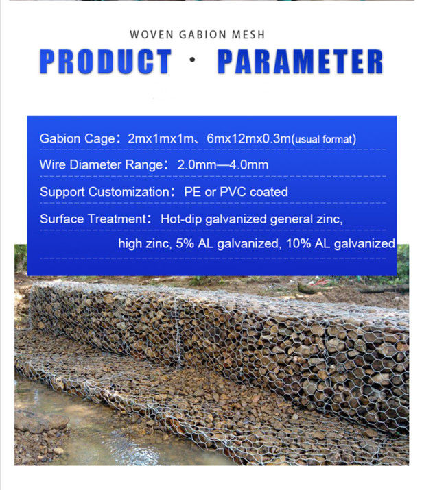 PVC 1×1×1m покрыл корзины сетки Gabion 380 клеток сетки подпорной стенки Mpa HBGB 0