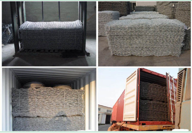 PVC 1×1×1m покрыл корзины сетки Gabion 380 клеток сетки подпорной стенки Mpa HBGB 2