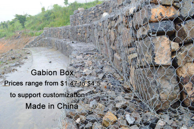 PE коробки 60mm×80mm 4x1x1m шестиугольное Gabion покрыло для предохранения от бечевника 2