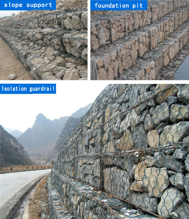 2.4mm до окунутому горячему корзин 3.9mm Galfan Gabion гальванизированный для конструкции наклона 2