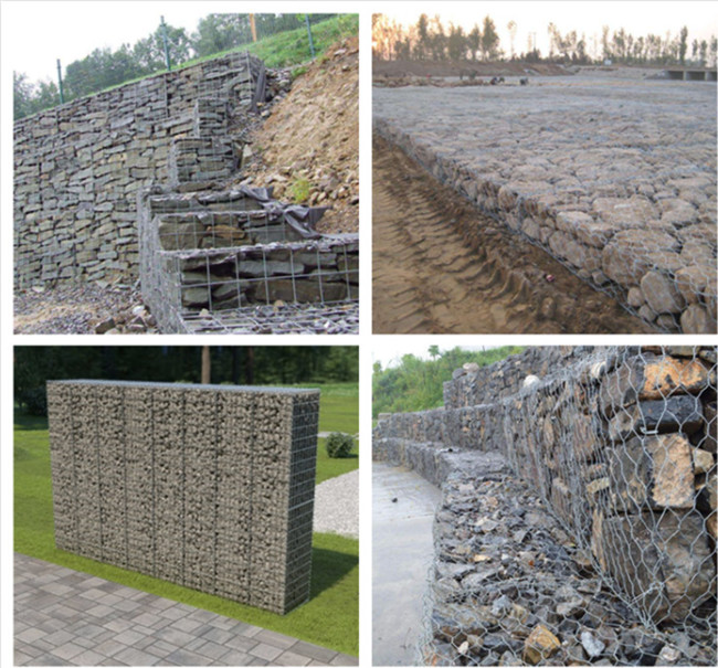 провод наговора коробок 4.5mm 3x1x1m гальванизированный Gabion арретирует для подпорных стенок утеса 0