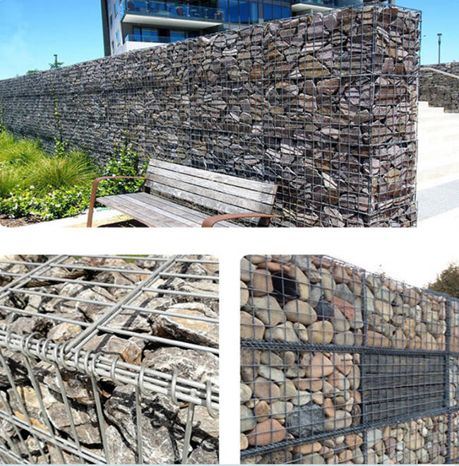 Популярная подпорная стенка корзин Gabion утеса размера 4m длинная преграждает 0