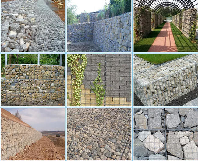 Камень арретирует отверстие см датчика провода 5x5 Gabion 4mm сваренной сетки стены 2