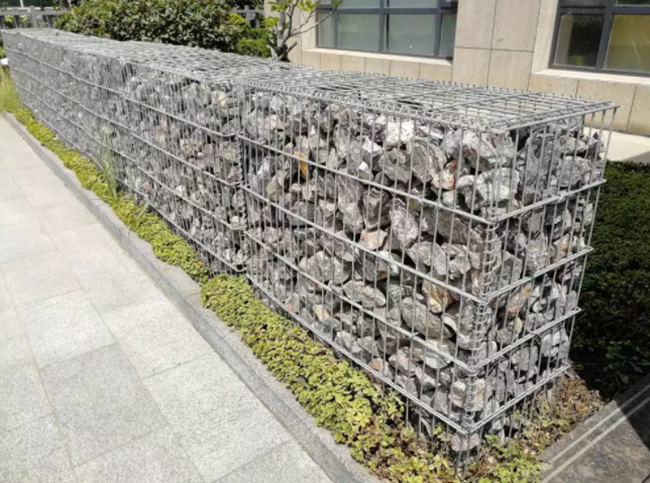 Клетка корзины подпорной стенки Gabions сваренной сетки Diy 2x1x1m декоративная 1