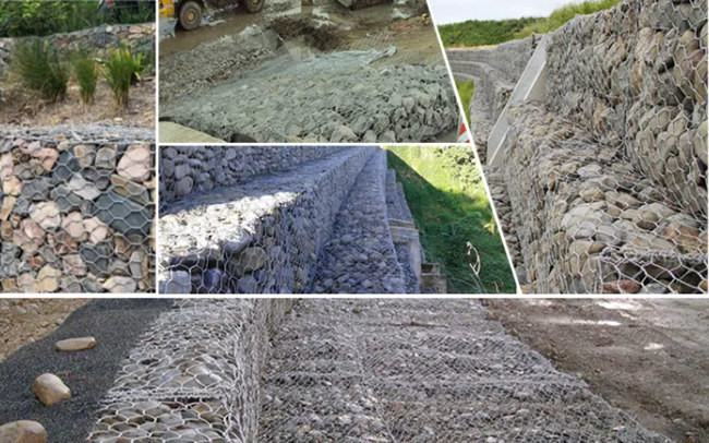 Подводная морская дамба защищая корзины сетки Gabion оцинковывает покрытый провод Q195 3