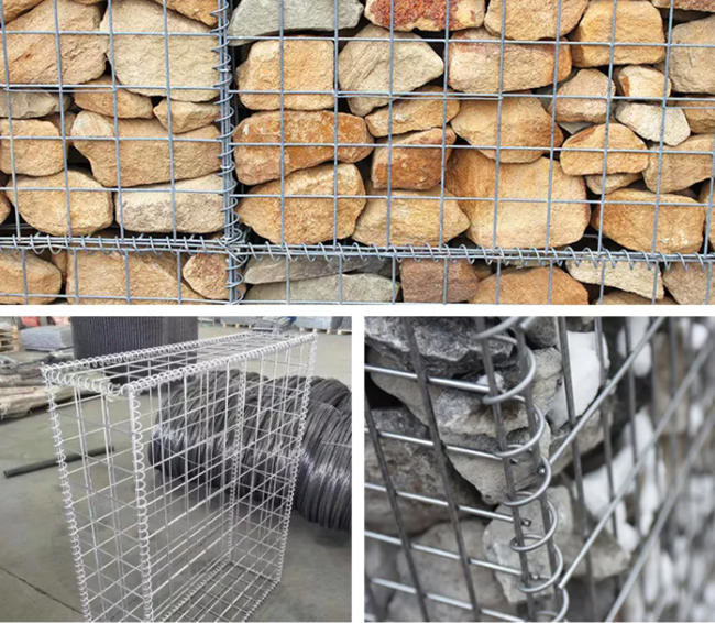 подпорная стенка стального провода 3mm гальванизировала сваренную коробку Gabion 0