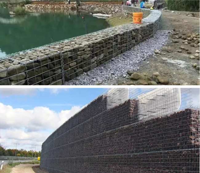 1 x 1 x 1 гальванизированная m коробка Gabion сварила каменные корзины утеса для подпорной стенки 1